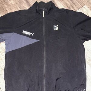 Puma Black and Gray Men's Windbreaker